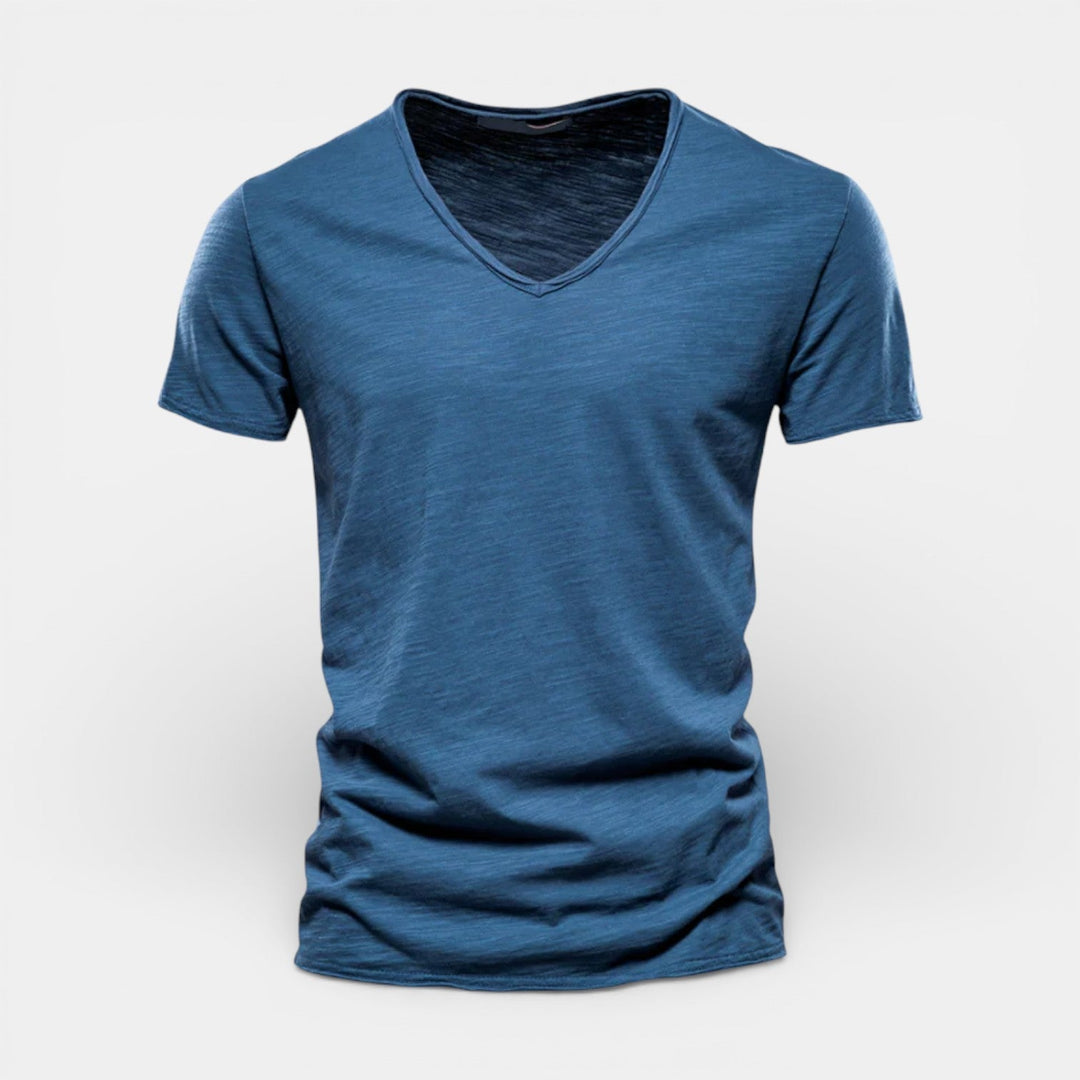 Markus Berlin Herren Doppelpack-T-Shirt mit V-Ausschnitt, Vorderansicht