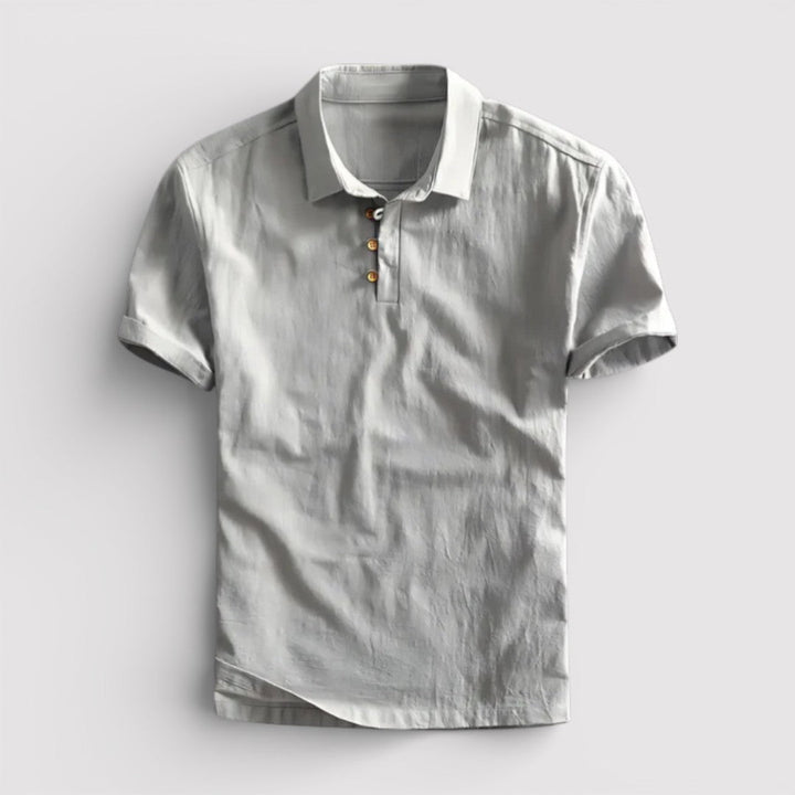 Markus Berlin Herren Poloshirt mit Dreiknopfleiste, Vorderansicht