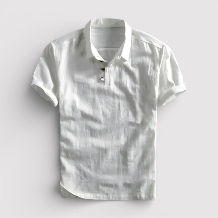 Markus Berlin Herren Poloshirt mit Dreiknopfleiste, Vorderansicht