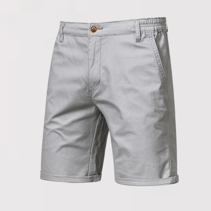 Markus Berlin Herren Elegante Shorts mit Gürtelschlaufen, Vorderansicht