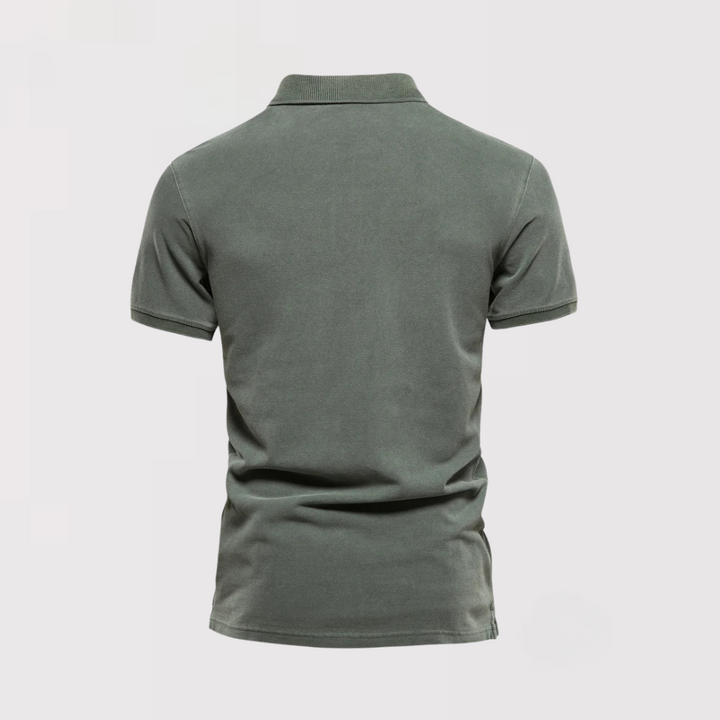 Markus Berlin Herren Poloshirt mit softer Waschung, Vorderansicht