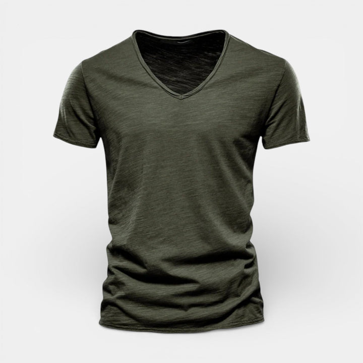 Markus Berlin Herren Doppelpack-T-Shirt mit V-Ausschnitt, Vorderansicht
