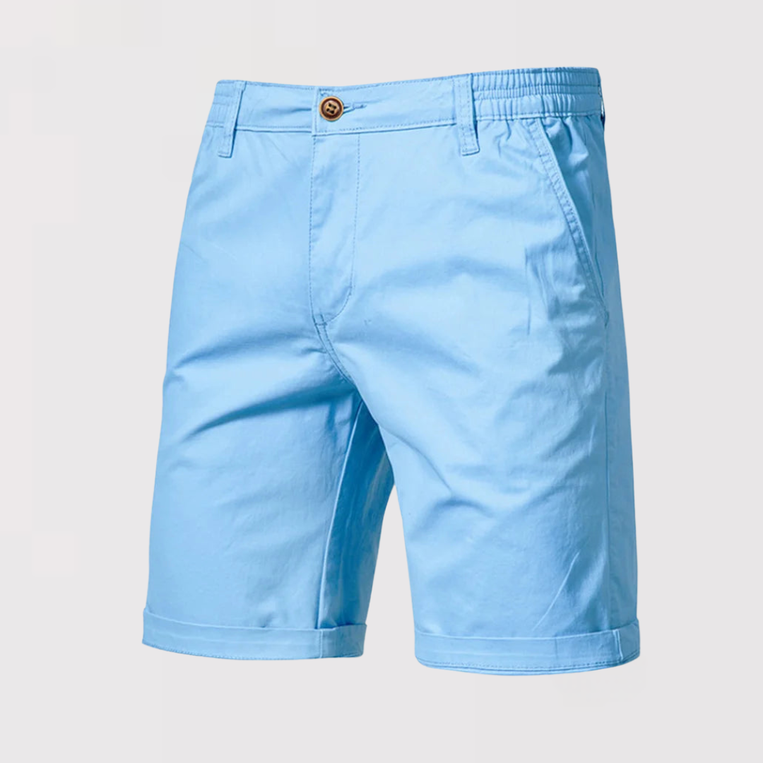 Markus Berlin Herren Elegante Shorts mit Gürtelschlaufen, Vorderansicht