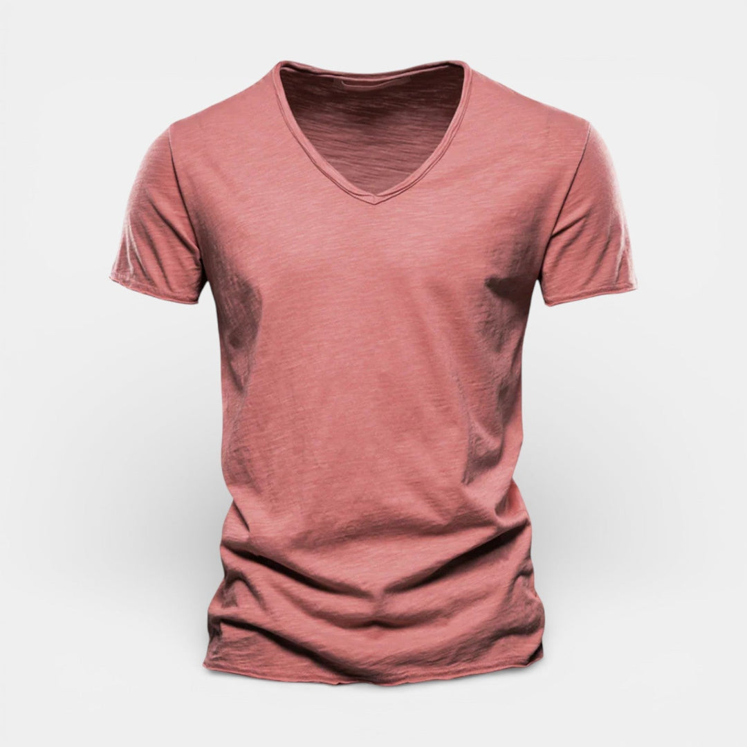 Markus Berlin Herren Doppelpack-T-Shirt mit V-Ausschnitt, Vorderansicht