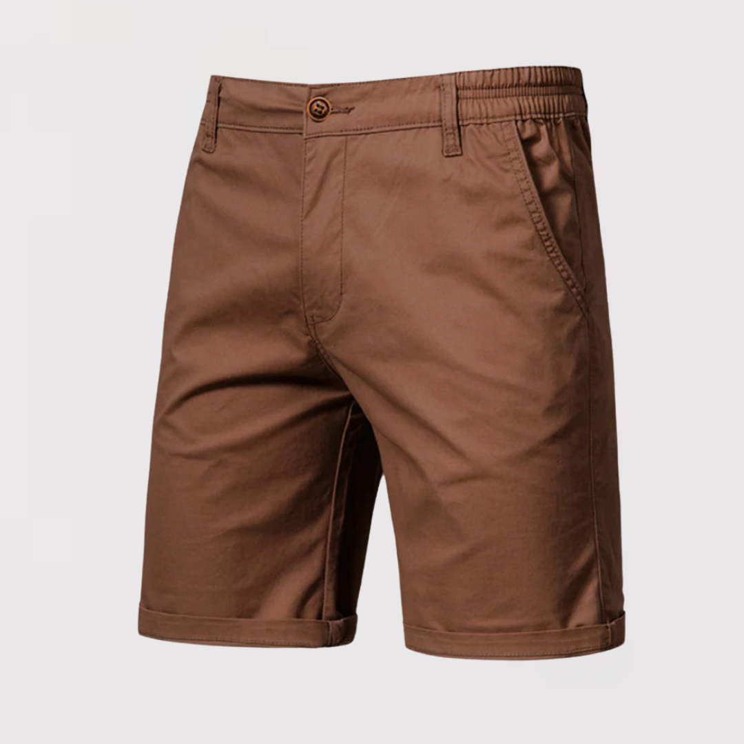 Markus Berlin Herren Elegante Shorts mit Gürtelschlaufen, Vorderansicht