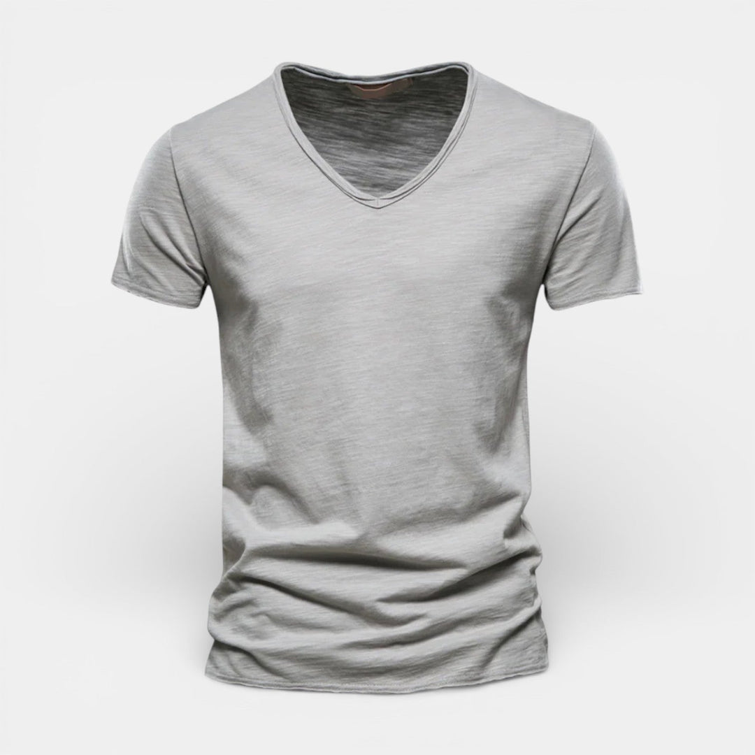 Markus Berlin Herren Doppelpack-T-Shirt mit V-Ausschnitt, Vorderansicht