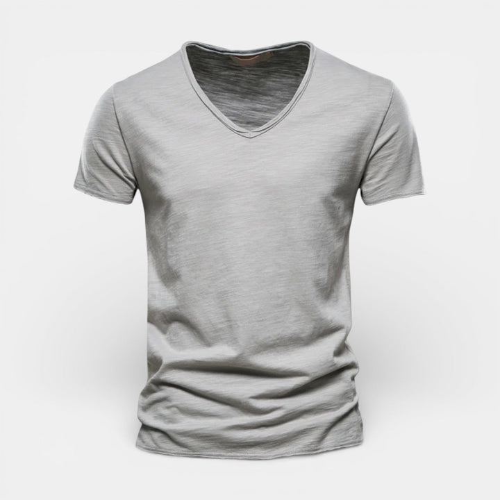 Markus Berlin Herren Doppelpack-T-Shirt mit V-Ausschnitt, Vorderansicht