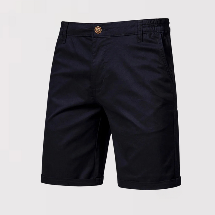 Markus Berlin Herren Elegante Shorts mit Gürtelschlaufen, Vorderansicht