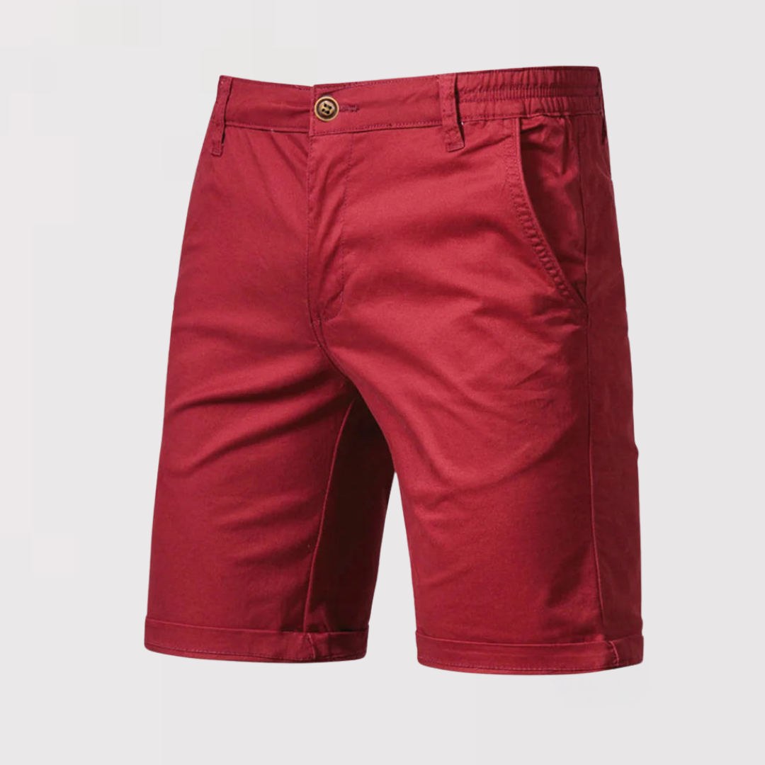 Markus Berlin Herren Elegante Shorts mit Gürtelschlaufen, Vorderansicht