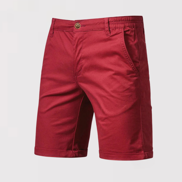Markus Berlin Herren Elegante Shorts mit Gürtelschlaufen, Vorderansicht