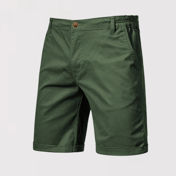Markus Berlin Herren Elegante Shorts mit Gürtelschlaufen, Vorderansicht