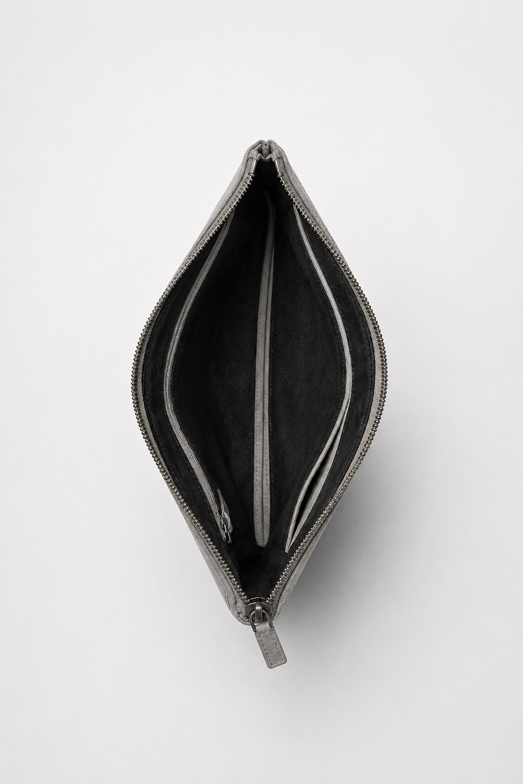 Markus Berlin Herren Clutch-Tasche Hellgrau, Vorderansicht