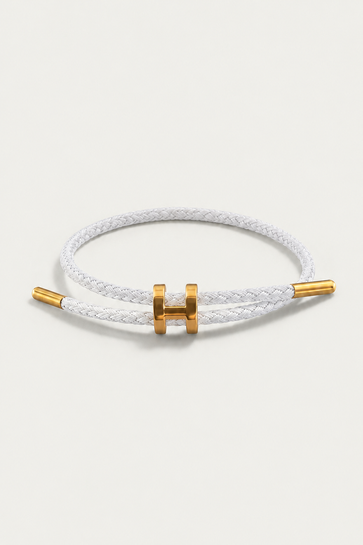 Markus Berlin Herren Armband Weiß/Gold, Vorderansicht