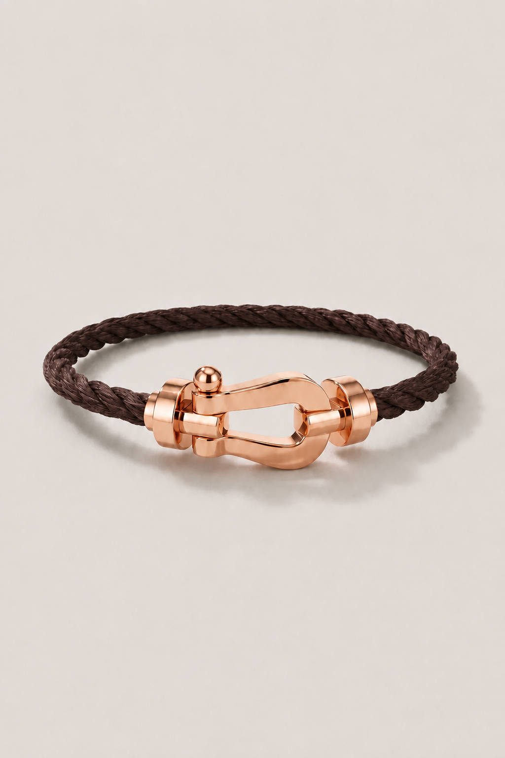 Markus Berlin Herren Armband Dunkelbraun/Roségold, Vorderansicht