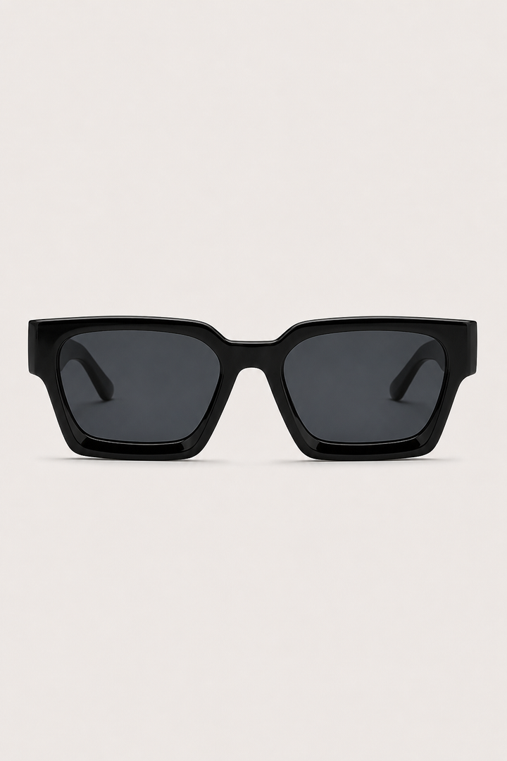 Markus Berlin Herren Sonnenbrille Schwarz, Vorderansicht