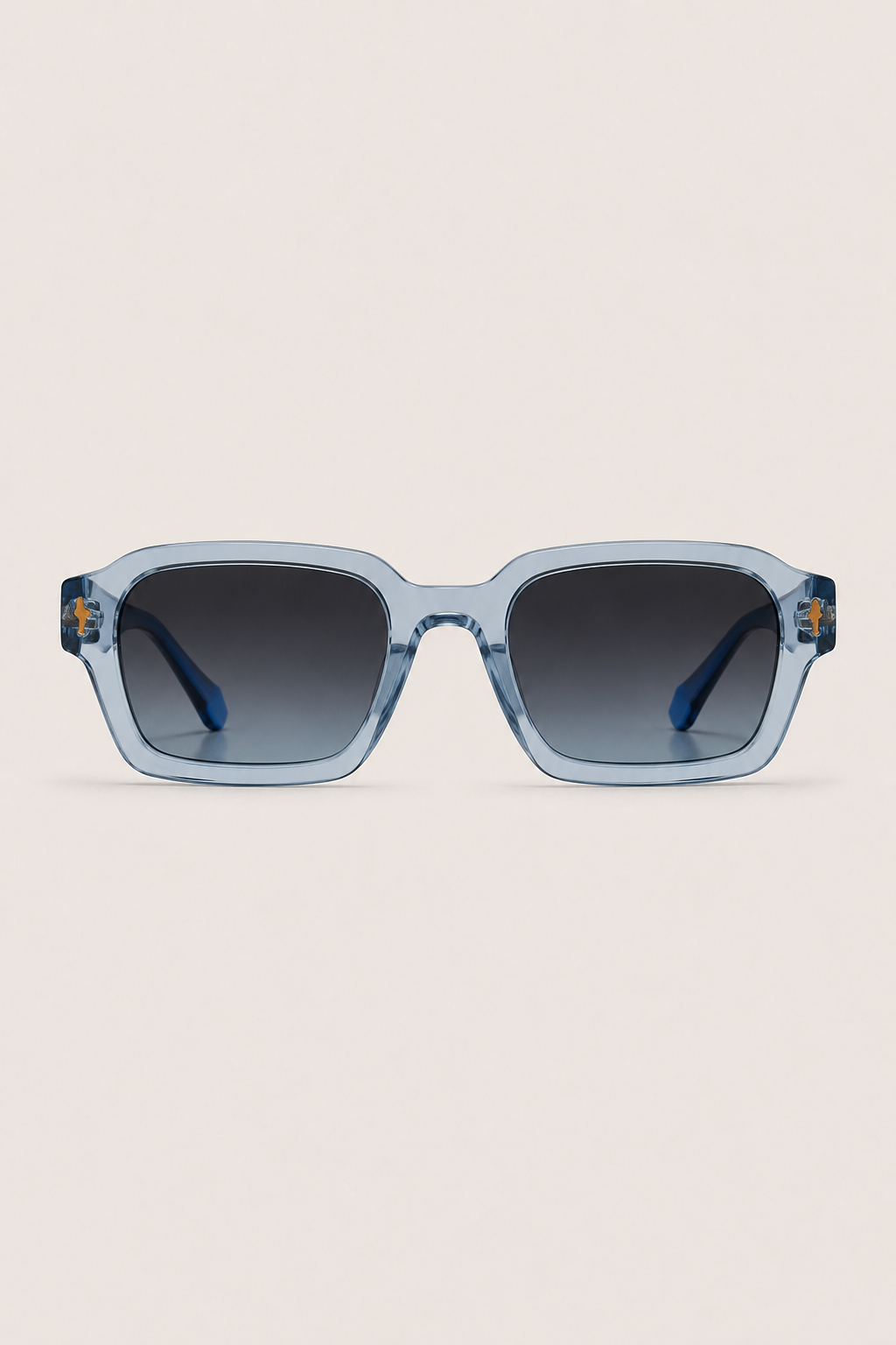 Markus Berlin Herren Sonnenbrille Transparent Blau, Vorderansicht