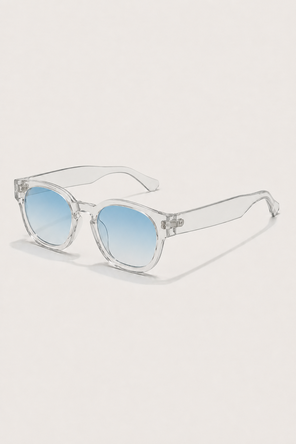 Markus Berlin Herren Sonnenbrille Transparent Blau, Vorderansicht