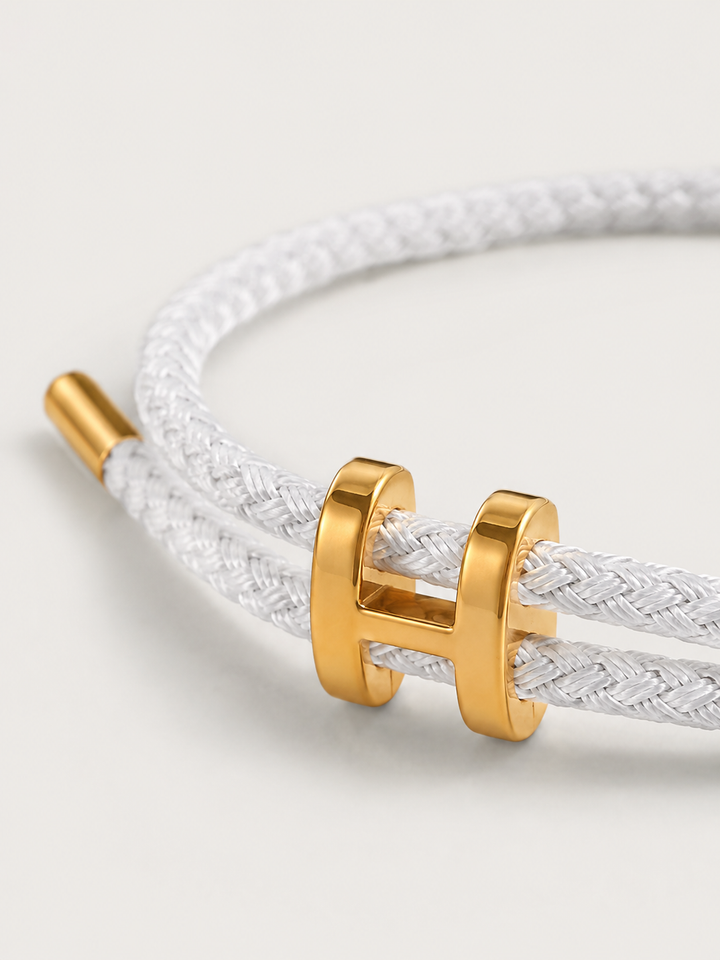 Markus Berlin Herren Armband Weiß/Gold, Vorderansicht