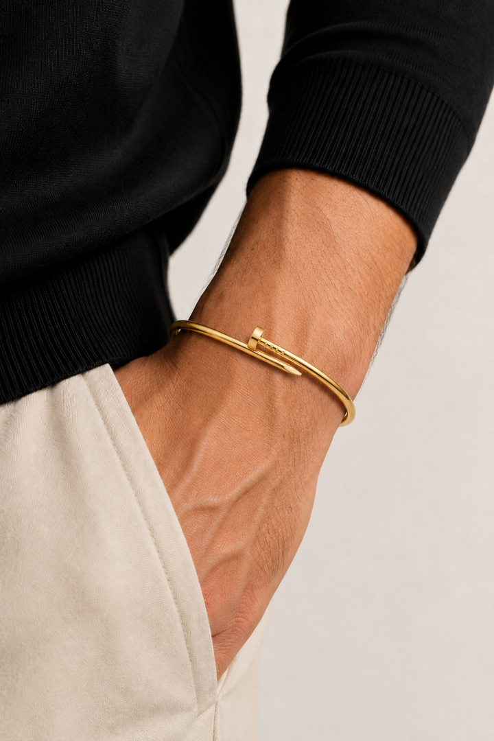 Markus Berlin Herren Armband Gold, Vorderansicht