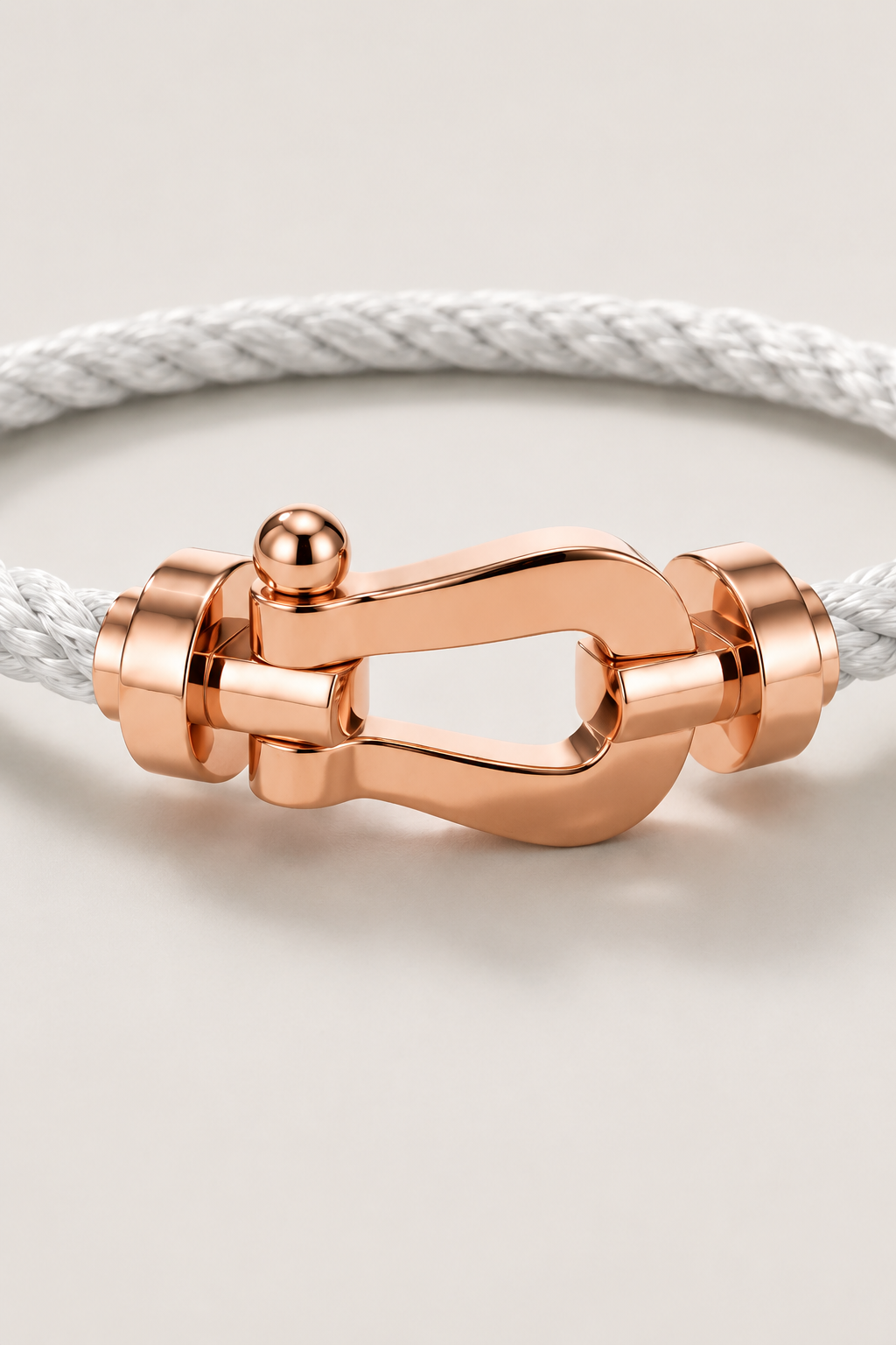 Markus Berlin Herren Armband Weiß/Roségold, Vorderansicht