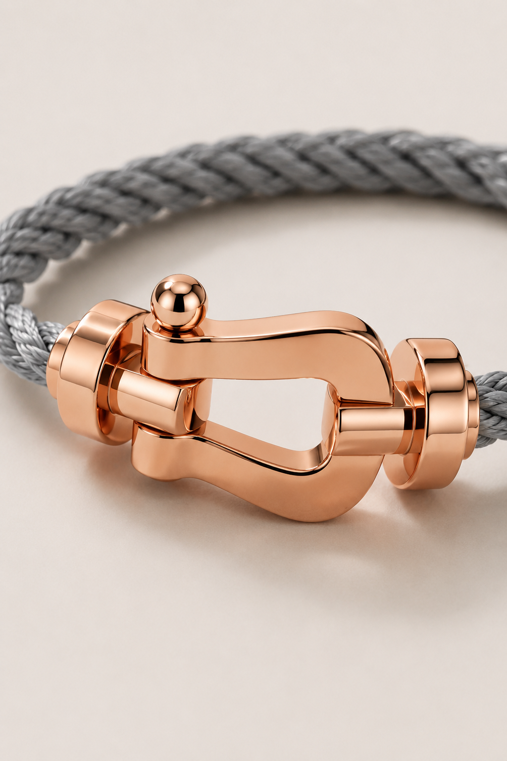 Markus Berlin Herren Armband Grau/Roségold, Vorderansicht