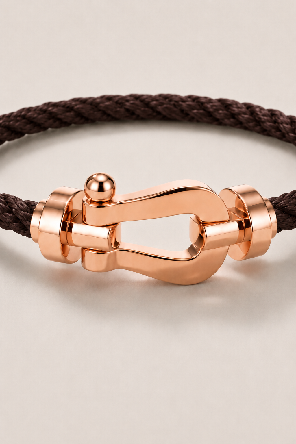 Markus Berlin Herren Armband Dunkelbraun/Roségold, Vorderansicht