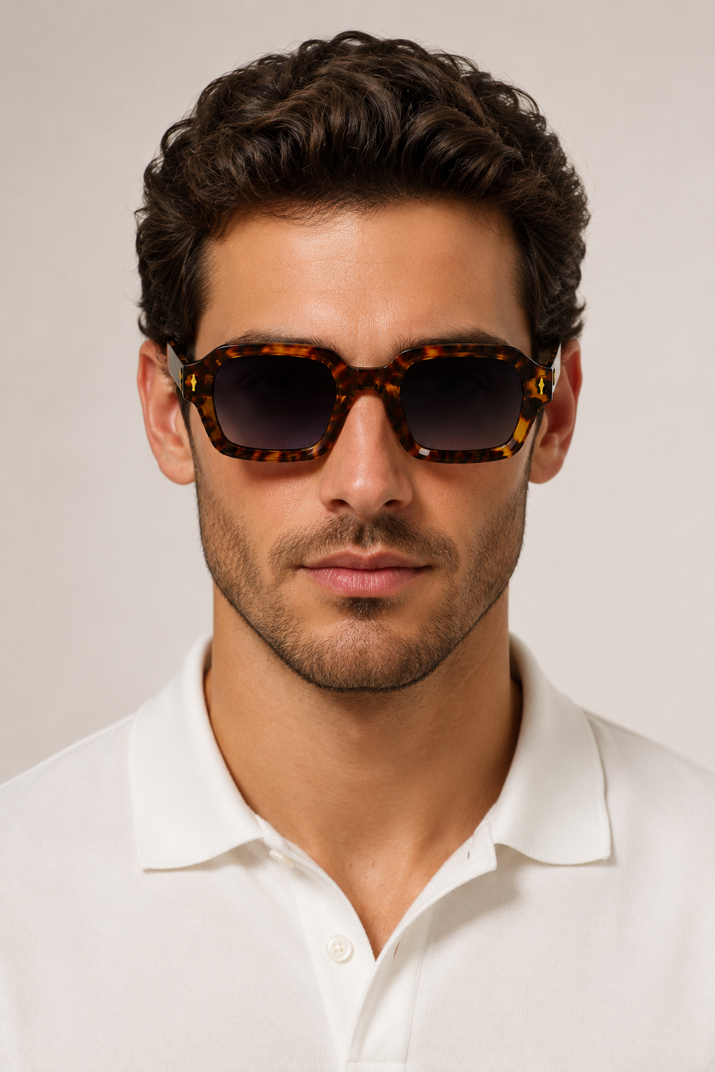 Markus Berlin Herren Sonnenbrille Havanna, Vorderansicht
