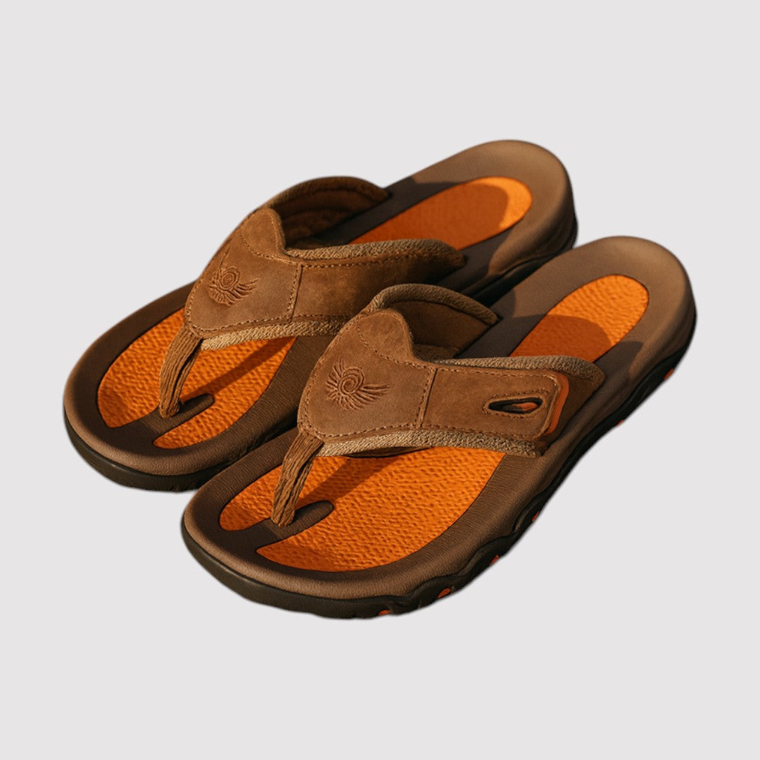 Markus Berlin Herren Bequeme Sandalen, Vorderansicht