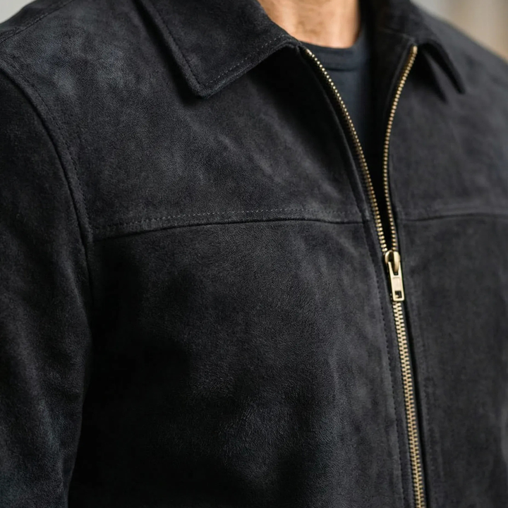 Markus Berlin Herren Jacke mit glattem Finish, Vorderansicht