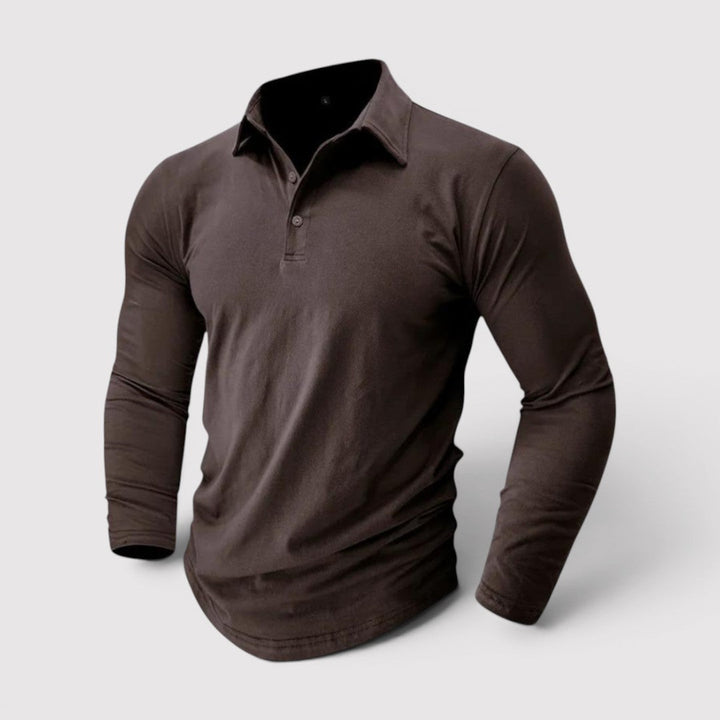 Markus Berlin Herren Langarm-Poloshirt, Vorderansicht