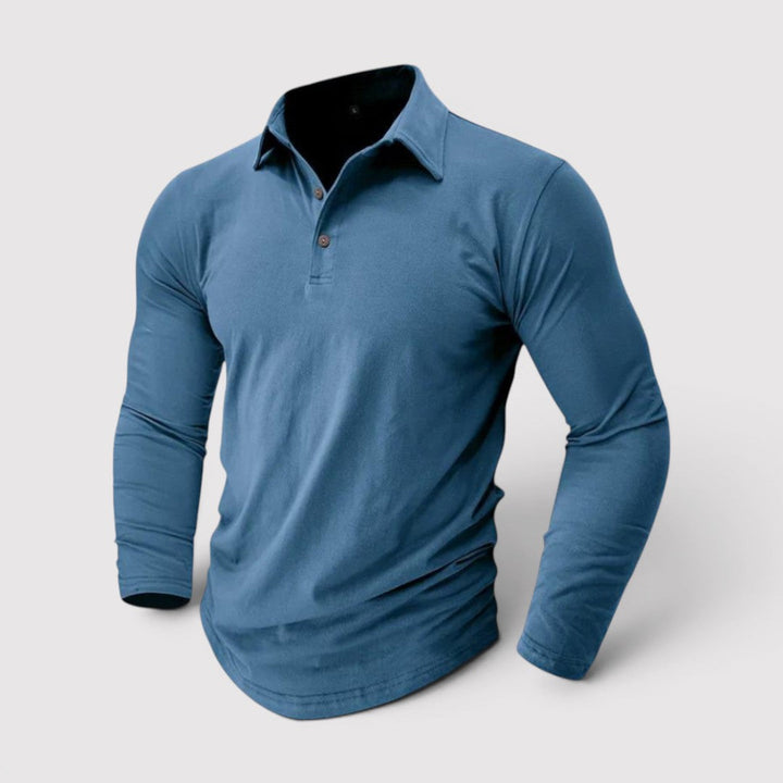 Markus Berlin Herren Langarm-Poloshirt, Vorderansicht