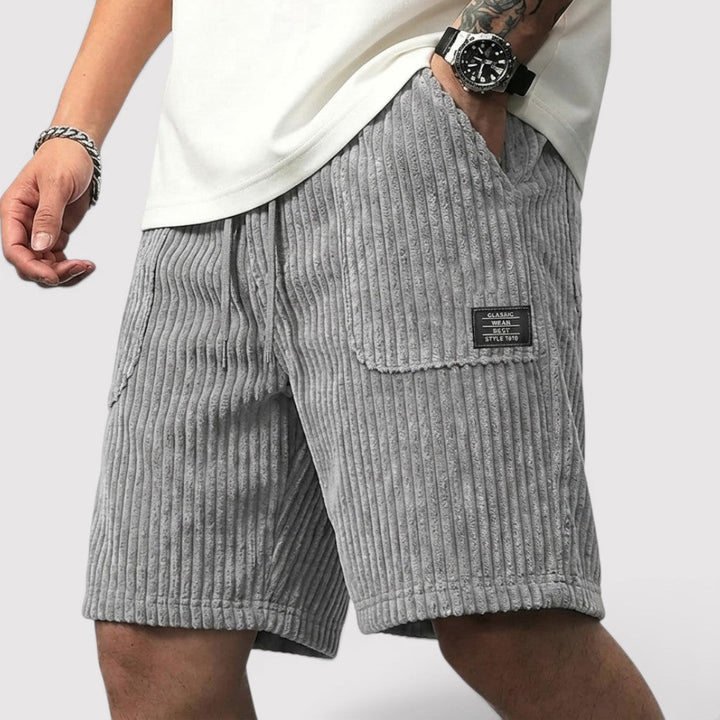 Markus Berlin Herren Shorts mit gerippter Struktur, Vorderansicht
