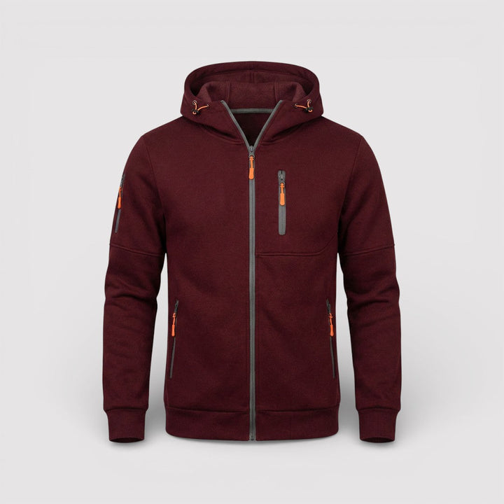 Markus Berlin Herren Zip-Hoodie mit Kapuze, Vorderansicht