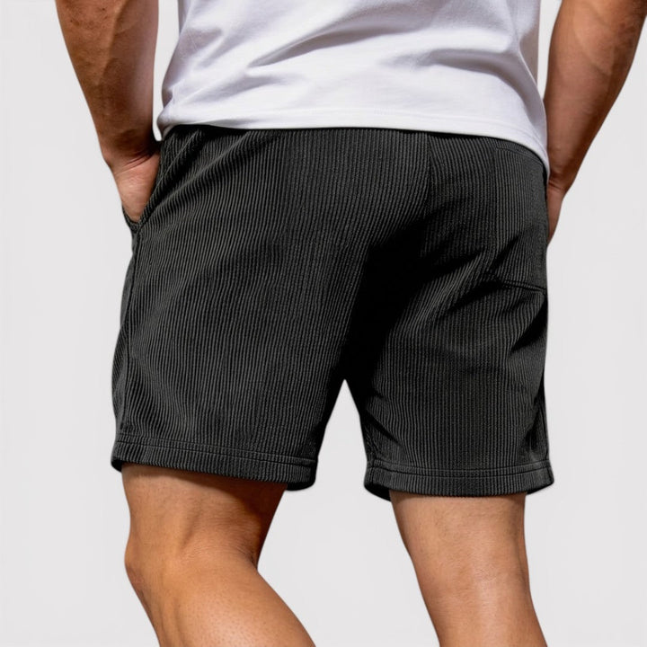 Markus Berlin Herren Strukturierte Shorts, Vorderansicht
