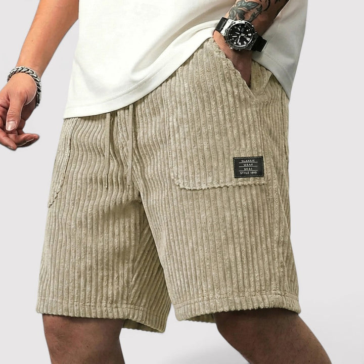 Markus Berlin Herren Shorts mit gerippter Struktur, Vorderansicht