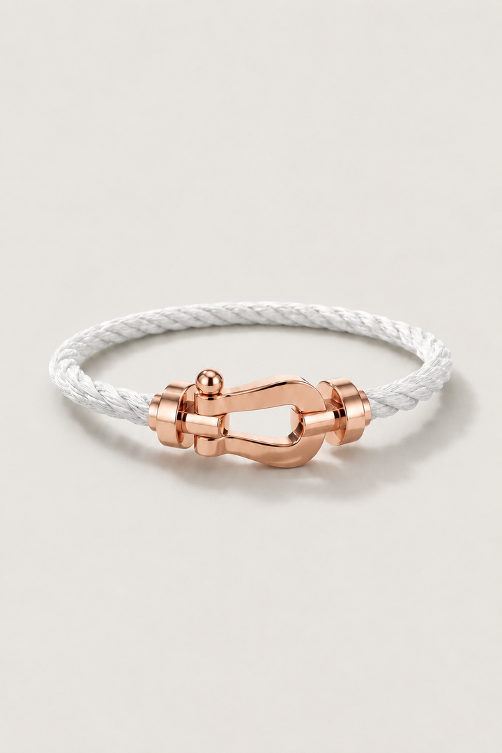 Markus Berlin Herren Armband Weiß/Roségold, Vorderansicht