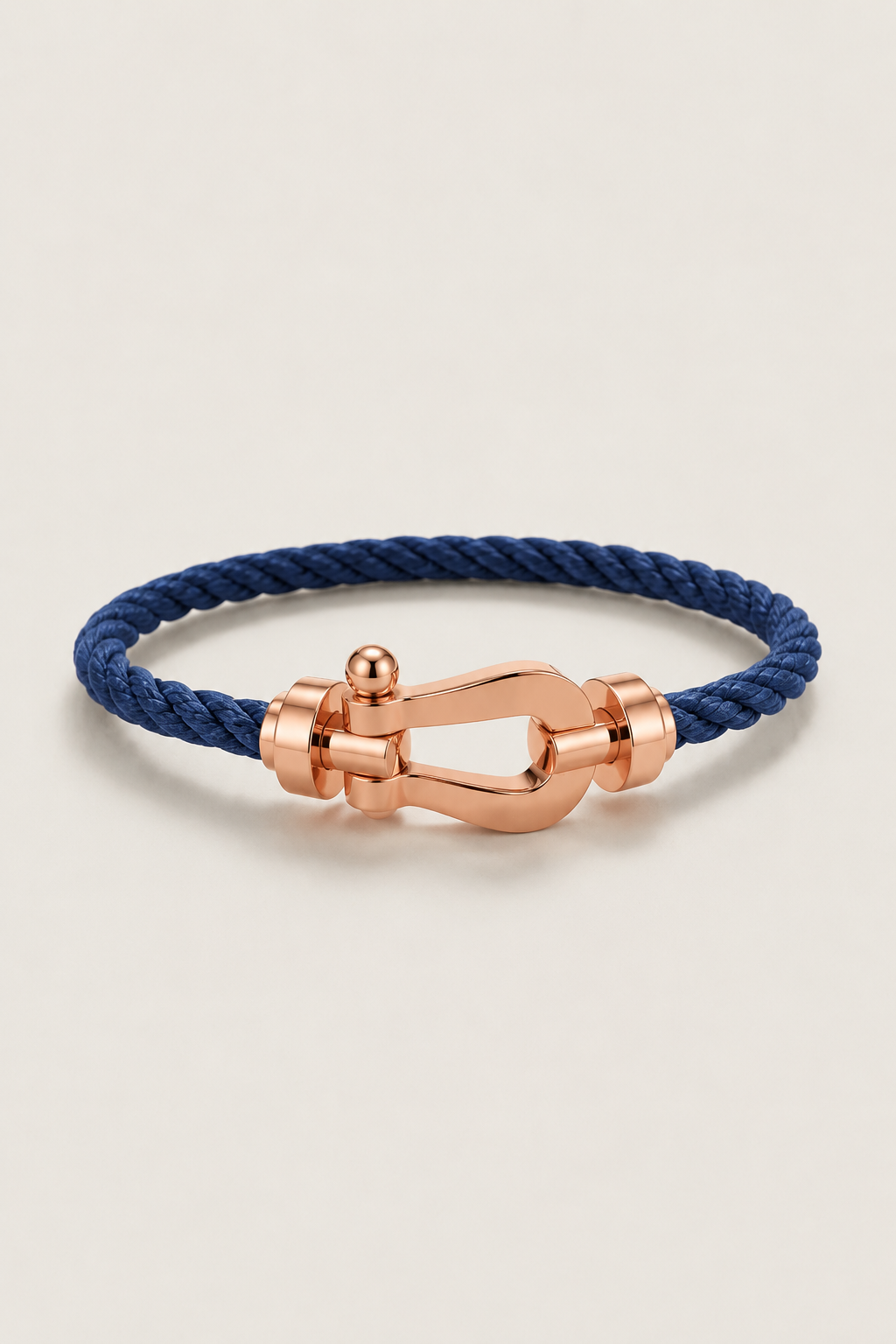 Markus Berlin Herren Armband Marineblau/Roségold, Vorderansicht
