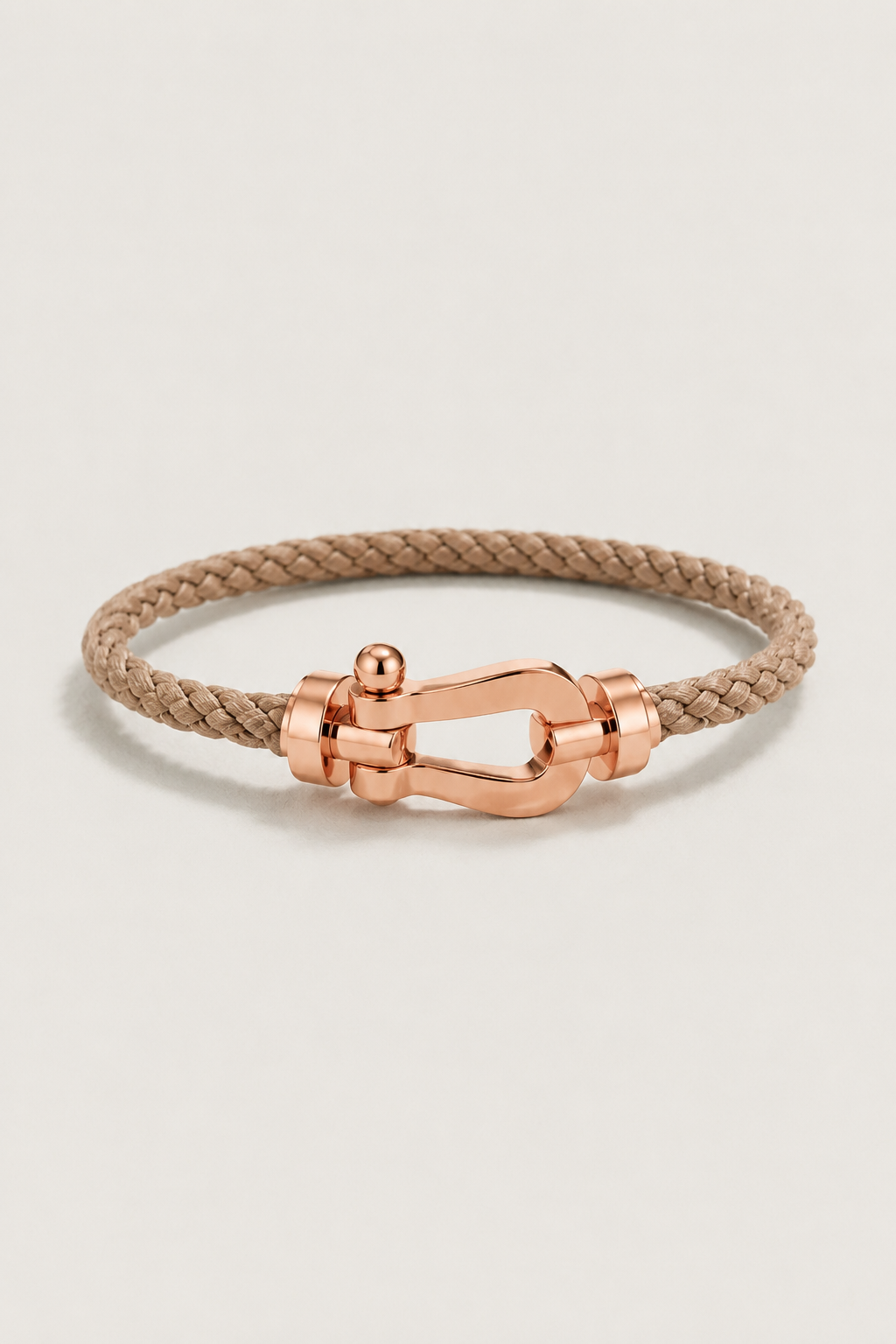 Markus Berlin Herren Armband Hellbraun/Roségold, Vorderansicht