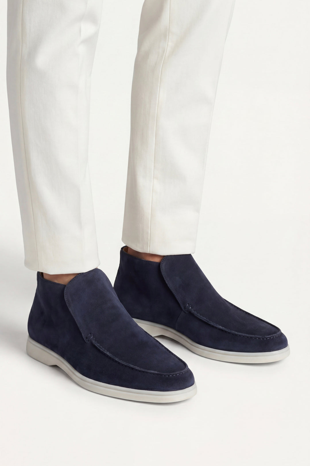 Markus Berlin Herren Hoher Loafer Marineblau, Vorderansicht