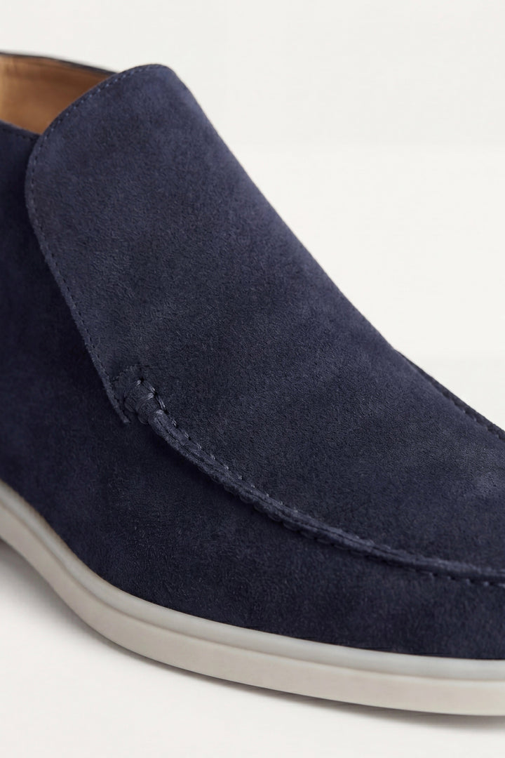 Markus Berlin Herren Hoher Loafer Marineblau, Vorderansicht