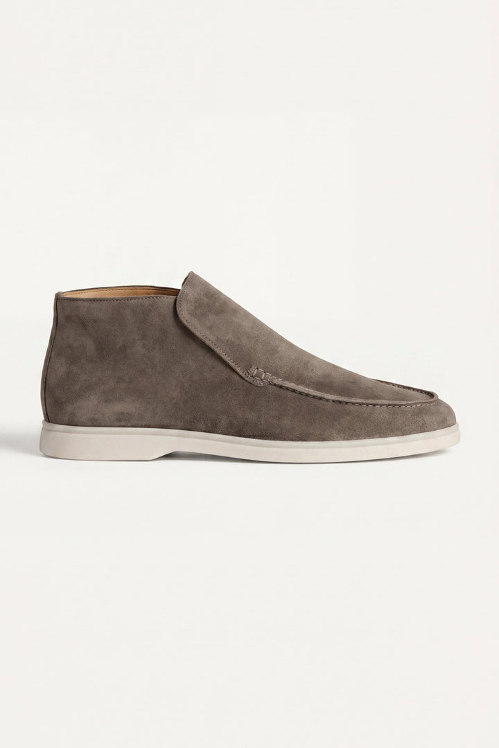 Markus Berlin Herren High-Top-Loafer Olivgrün, Vorderansicht