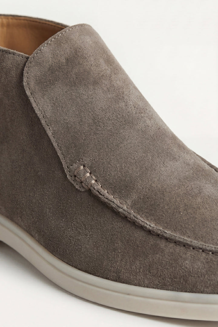 Markus Berlin Herren High-Top-Loafer Olivgrün, Vorderansicht