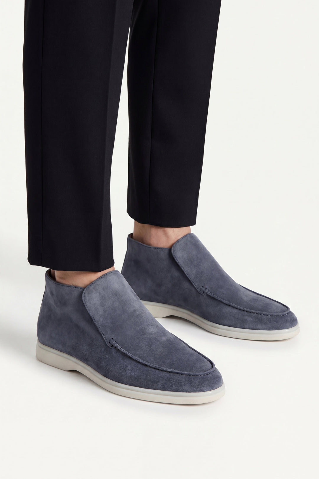 Markus Berlin Herren Hoher Loafer Blau, Vorderansicht