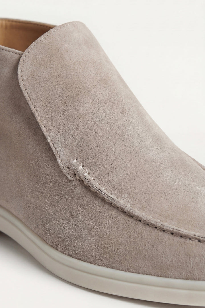 Markus Berlin Herren High-Top-Loafer Taupe, Vorderansicht