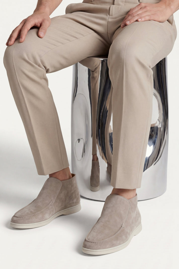 Markus Berlin Herren Hoher Loafer Taupe, Vorderansicht