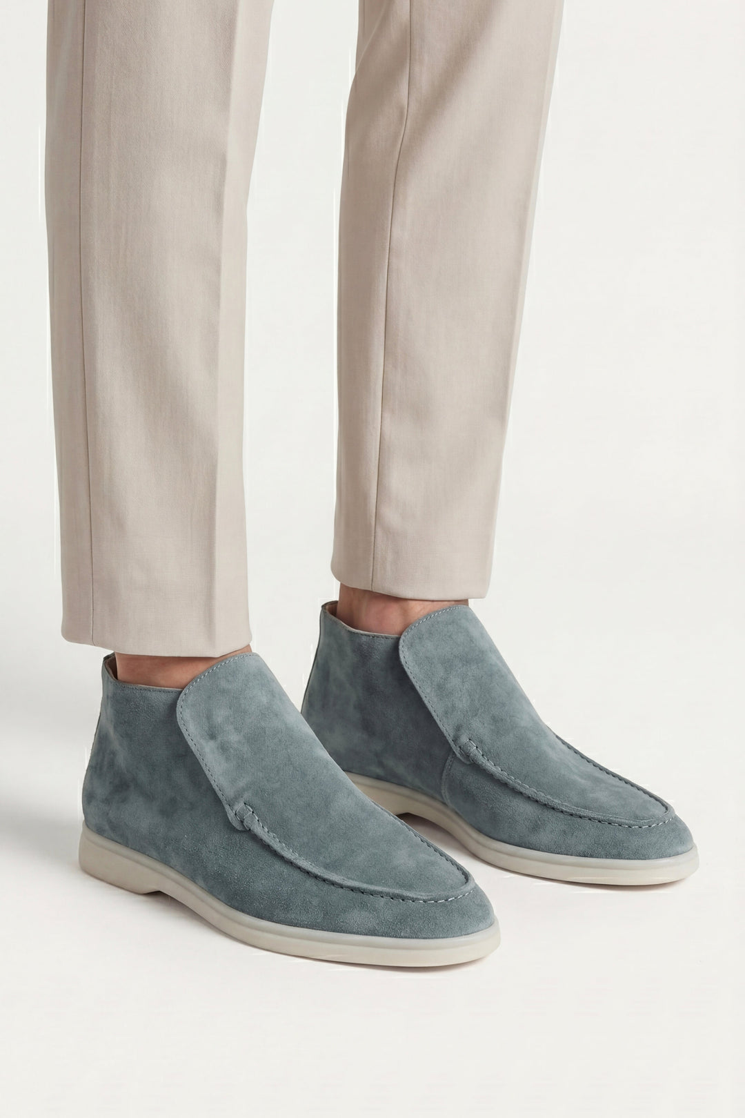 Markus Berlin Herren High-Top-Loafer Mintgrün, Vorderansicht