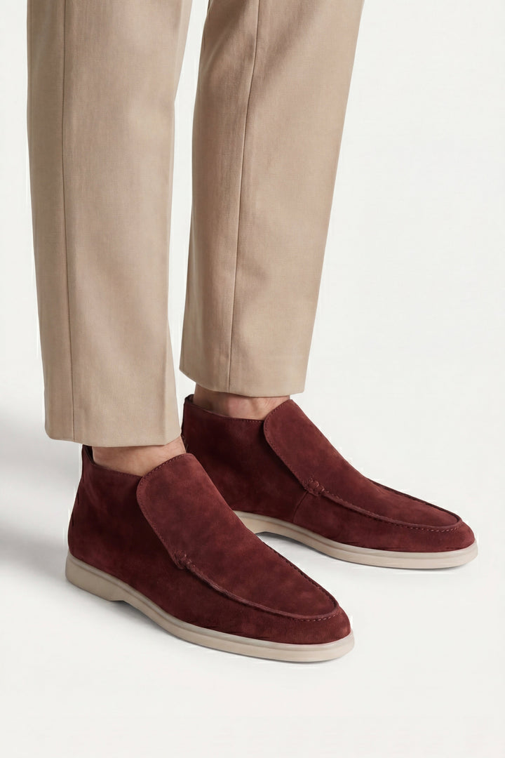 Markus Berlin Herren High-Top-Loafer Bordeaux, Vorderansicht