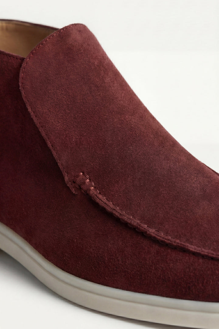 Markus Berlin Herren Hoher Loafer Bordeaux, Vorderansicht
