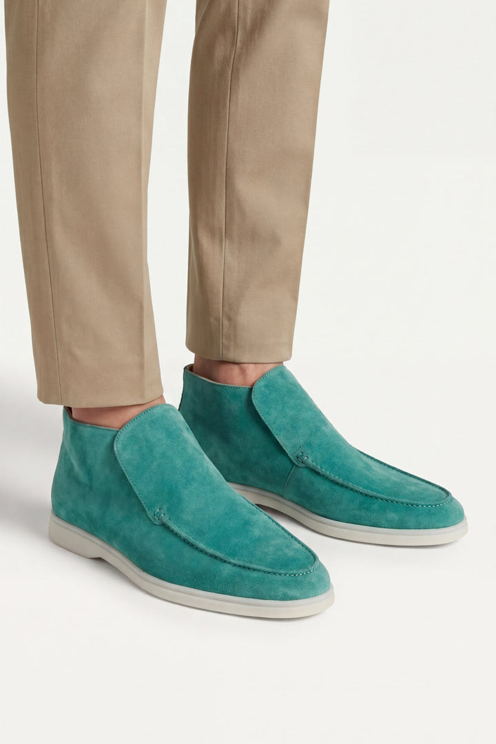 Markus Berlin Herren High-Top-Loafer Türkis, Vorderansicht