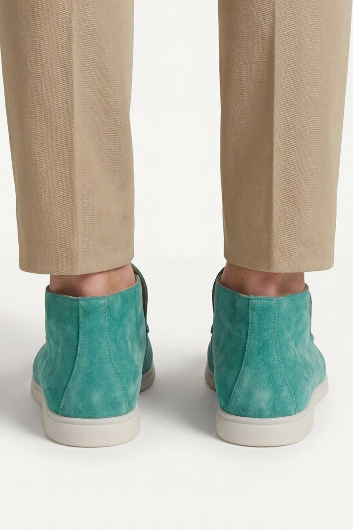 Markus Berlin Herren High-Top-Loafer Türkis, Vorderansicht